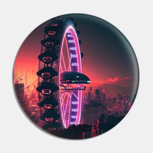 London Eye London Cyberpunk Pin