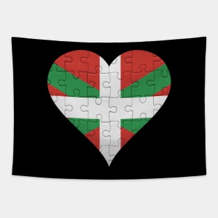 Basque Jigsaw Puzzle Heart Design - Gift for Basque With Bilbao Roots Tapestry