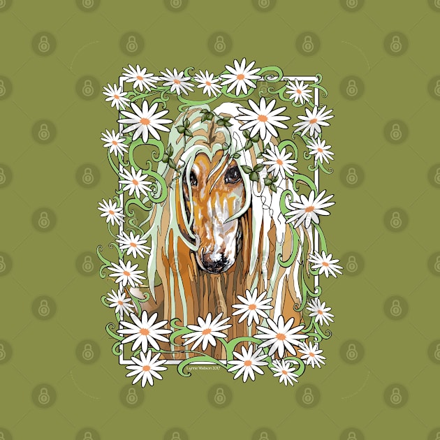 Floral Afghan Hound. Daisies. by chepea2