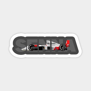 Ayrton Senna's McLaren Honda MP4/5 Illustration Magnet