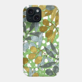 Olives branches pattern Phone Case