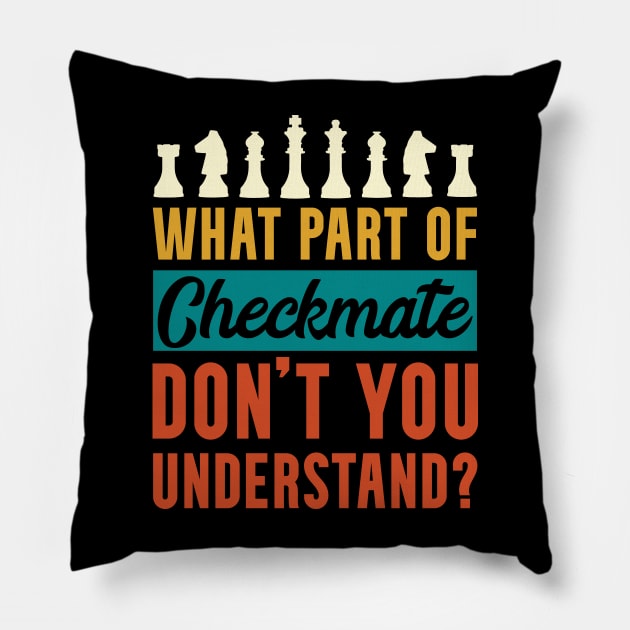 Checkmate Chess Pillow by Huhnerdieb Apparel