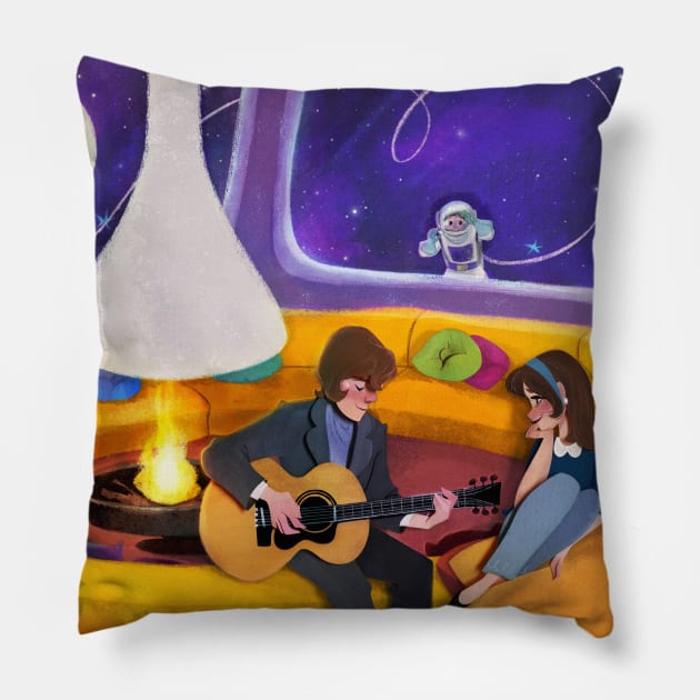 The Stars Look Very Different Today Pillow by nathsketch