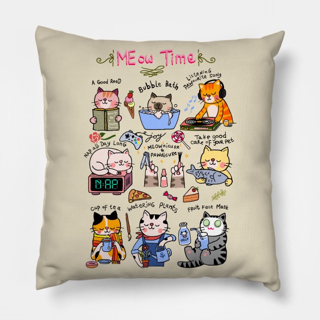 MEow Time Pillow by kookylove