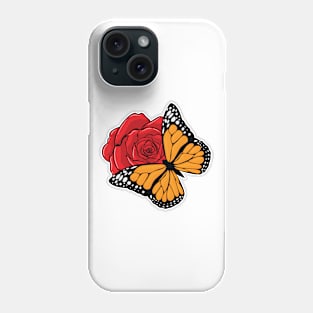 Butterfly with Rose Phone Case