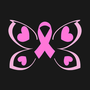 Breast Cancer Awareness Pink Butterfly T-Shirt