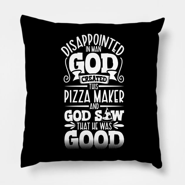 Disappointed in man - pizza expert Pillow by Modern Medieval Design