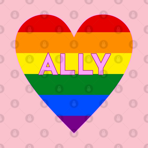 Ally Pride Flag Heart by Way of the Road