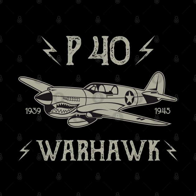 Curtiss P-40 Warhawk by Mandra