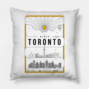 Toronto Minimal Lineal Poster Pillow