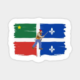 Drapeau patriote Quebecois Magnet