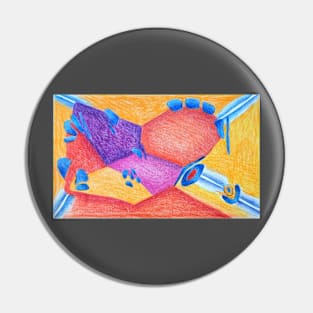 abstract in red and blue Pin