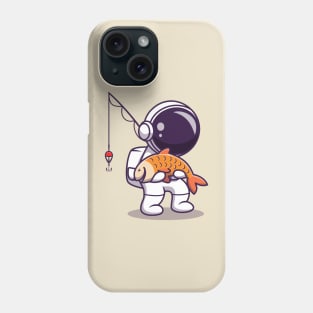 Cute Astronaut Fishing Phone Case