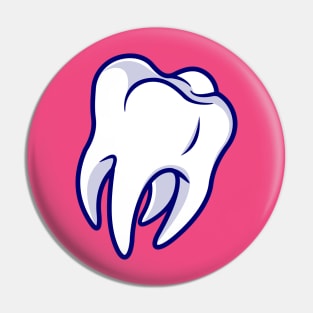 Floating Tooth Cartoon Pin