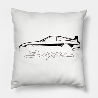 Toyota Black Supra MK4 Vintage Pillow