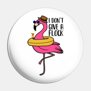 I don't give a Flock, Funny Flamingo Lover Gift Pin