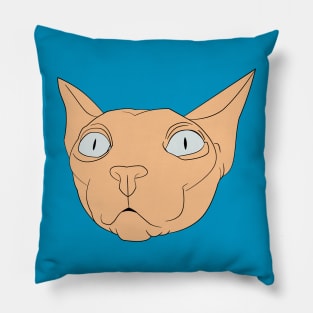 Cool Pink Sphynx Cat Pillow