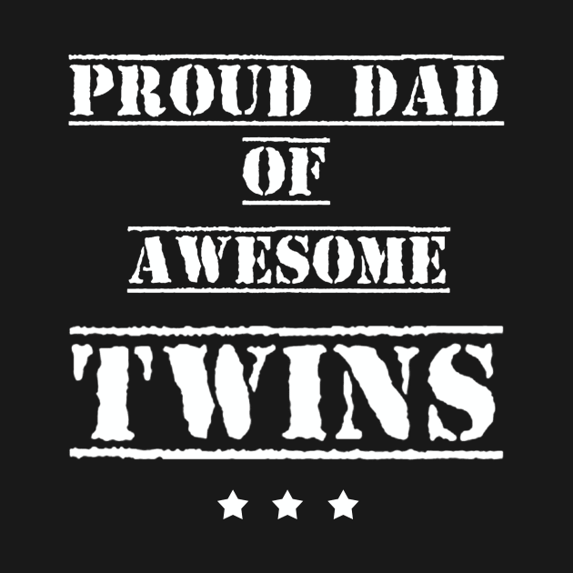 Proud Dad Of Awesome Twins Father's Day Gift by Oska Like