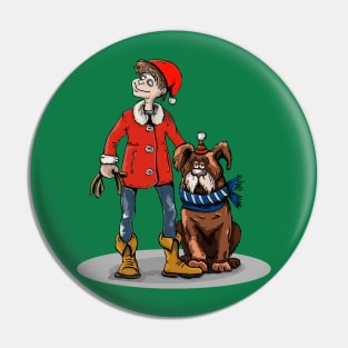 Christmas Dog Holiday Fun Funny Dog Lover Pin