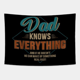 Dad Knows Everything For Father'S Day Tapestry