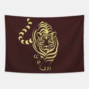 Golden Tiger Tapestry