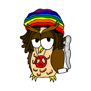 Hippie Stoner Owl T-Shirt