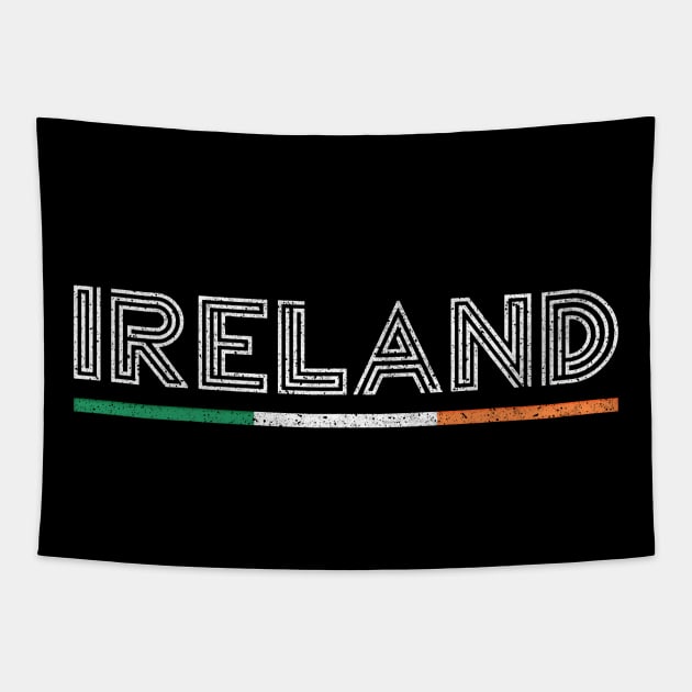 Ireland / Vintage Style Faded Typography Design Tapestry by feck!