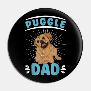 Mens Dog Lover Dad Dog Owner Animal Lover Fathers Day Pet Puggle Pin