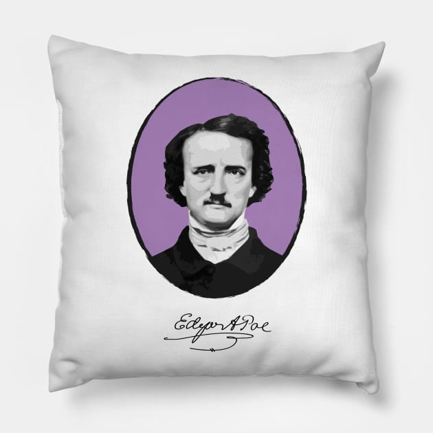 Authors - Edgar Allan Poe Pillow by PrintablesPassions