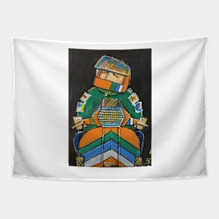 Retro Scooter, Classic Scooter, Scooterist, Scootering, Scooter Rider, Mod Art Tapestry