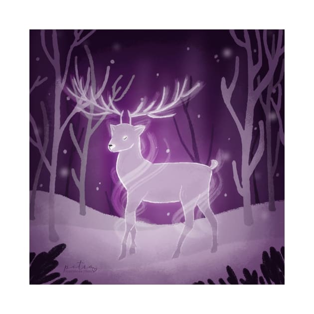 adorable deer by petraillustrationstudio