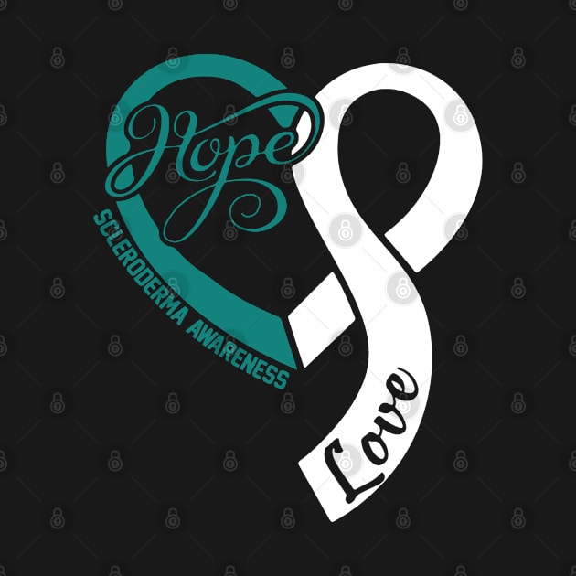 Scleroderma Awareness Hope Love Heart Ribbon Happy Valentines Day- Love Shouldn't Hurt Stop by DAN LE