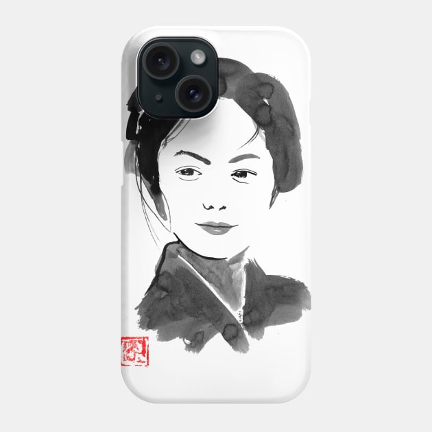 smiling japanese woman 2 Phone Case by pechane