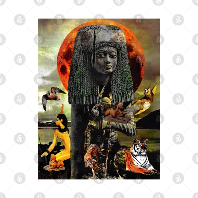 Cleopatra Egypt Pyramid Sphinx Giza Pharaoh Ancient by seruniartworks