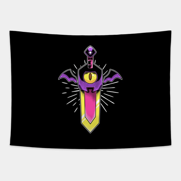 Possessed Sword Tapestry by Alundrart