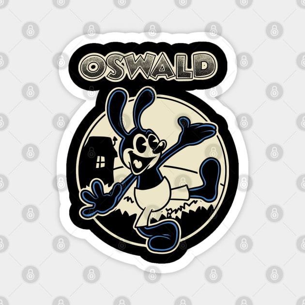 Oswald The Lucky Rabbit Keep Walking 1927 Magnet by asterami