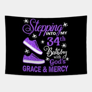 Stepping Into My 34th Birthday With God's Grace & Mercy Bday Tapestry