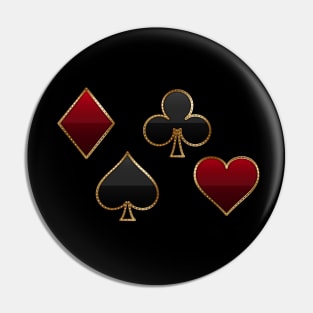 Set of Playing Cards Suits Pin