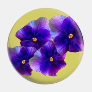 Dark purple pansy print Pin