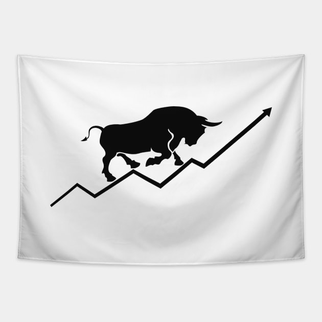 Trader - Bullish Market Tapestry by KC Happy Shop