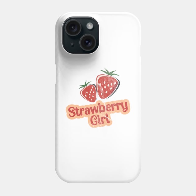 Strawberry Girl Phone Case by vintage-corner