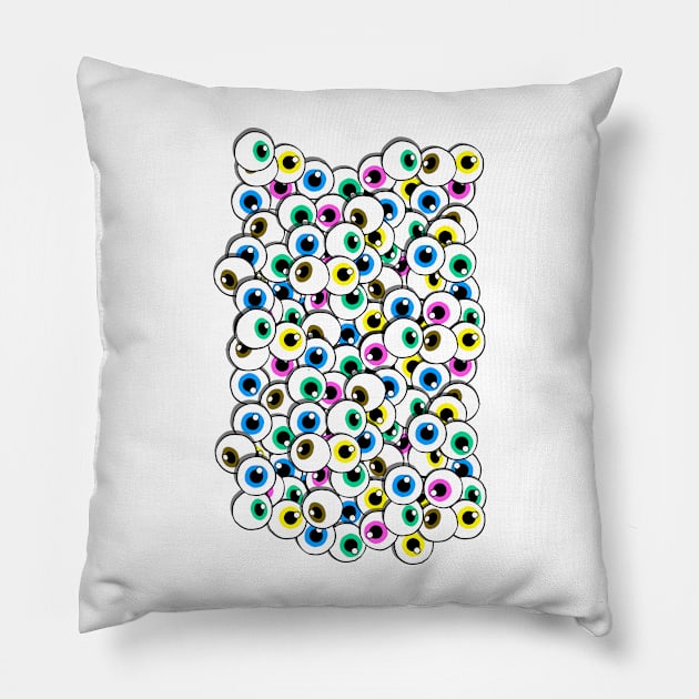 pile of eyes Pillow by B0red