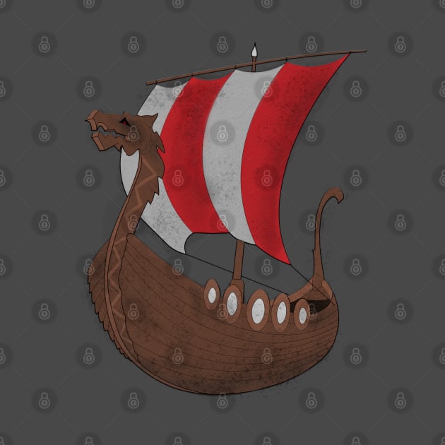 Viking Ship red by Pikolik