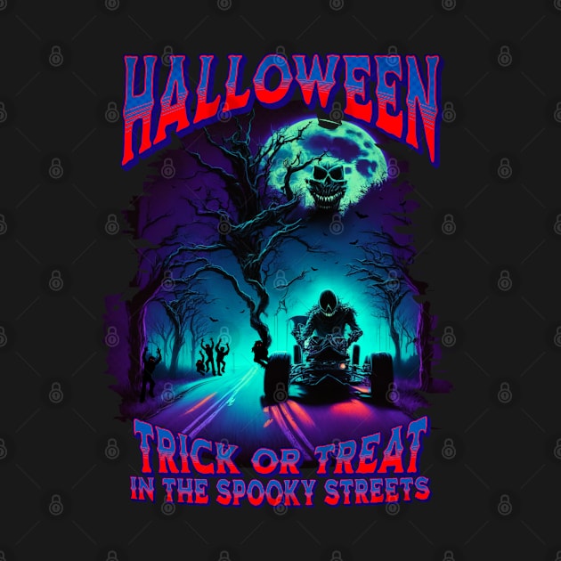 Zombie Dragster Halloween Trick or Treat in the Spooky Streets Scary by Carantined Chao$