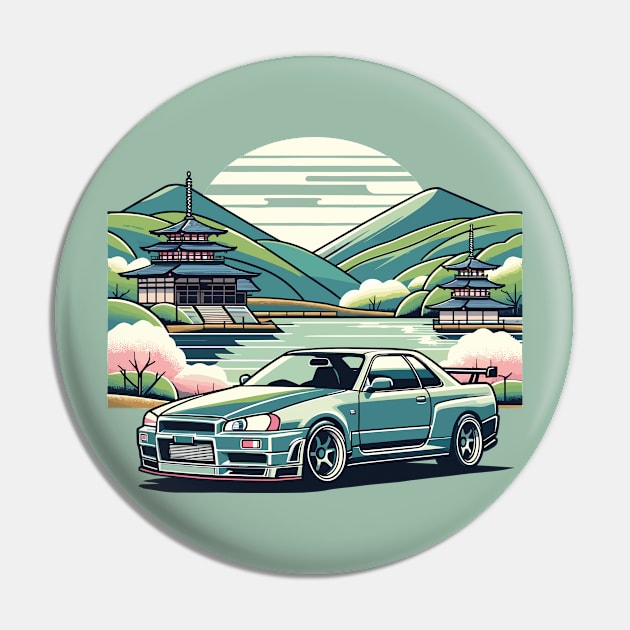 Green Skyline R34 Pin by Gab Designs Stuff