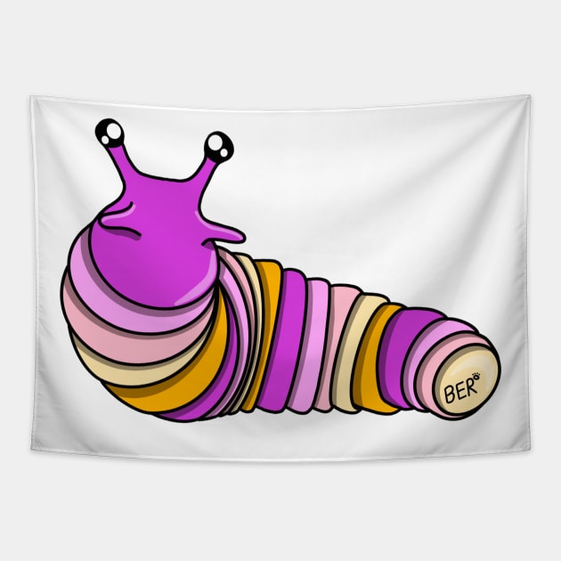 Trixic Pride Fidget Slug Tapestry by SentABearToSpace 