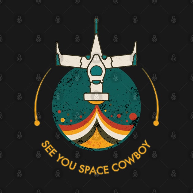 Retro Vintage Space Cowboy by origato