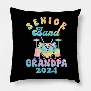 senior Band Grandpa 2024 Funny grandpa Grandfather Pillow