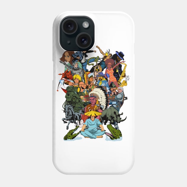 COMICS CHARACTER TEAM Phone Case by AlexxElizbar