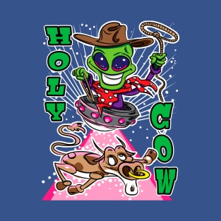 Holy Cow Alien Abduction Cow T-Shirt